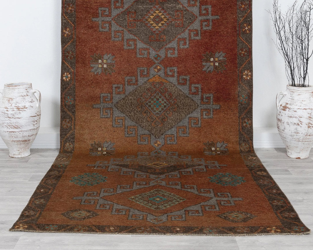 Multicolor Turkish Oushak Rug 5' x 11' Hand-Knotted detail
