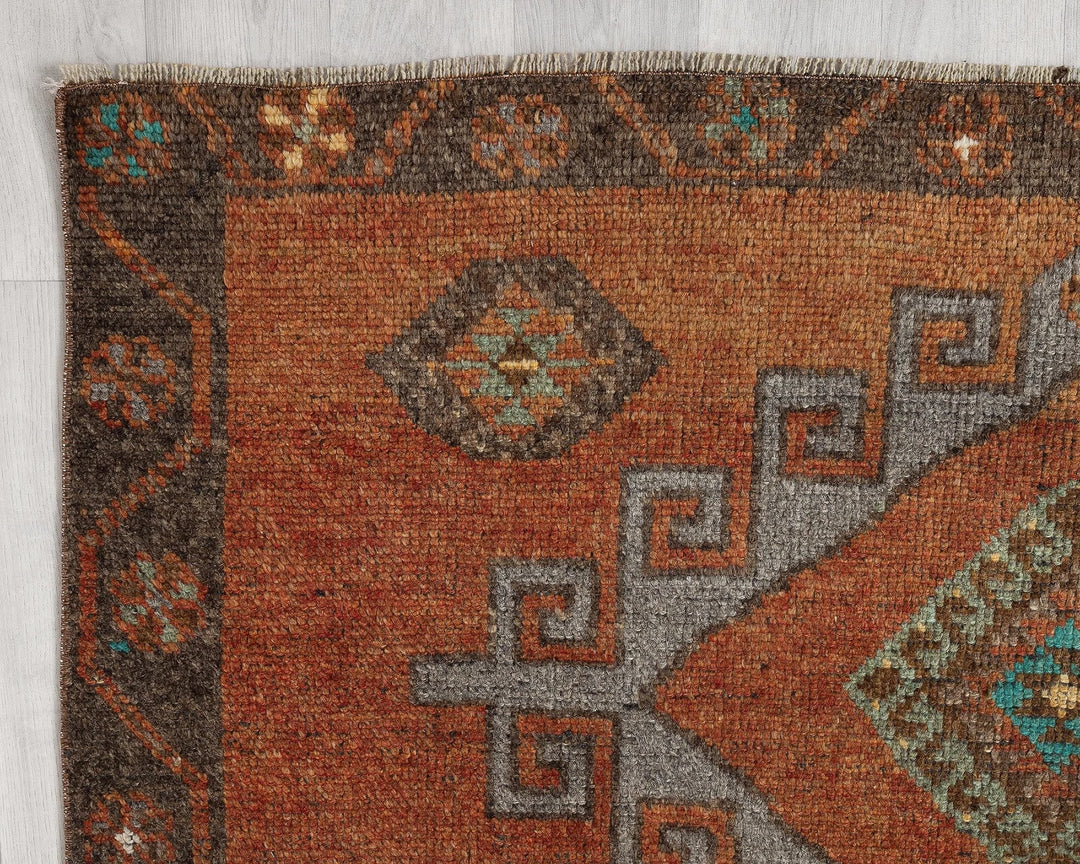 Multicolor Turkish Oushak Rug 5' x 11' Hand-Knotted border