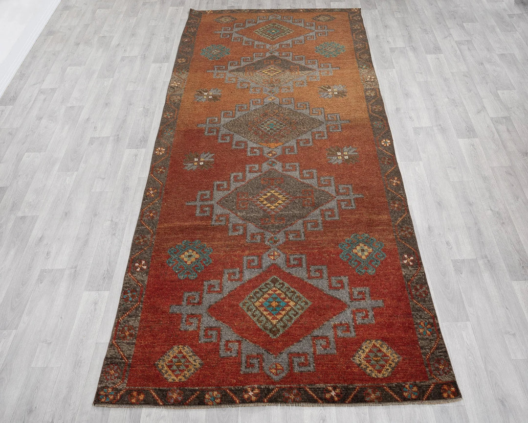 Multicolor Turkish Oushak Rug 5' x 11' Hand-Knotted reverse
