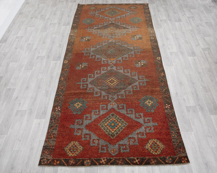 Multicolor Turkish Oushak Rug 5' x 11' Hand-Knotted reverse