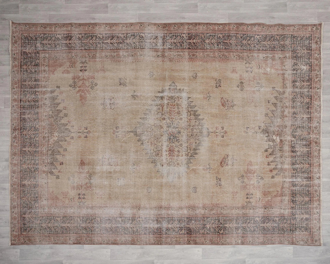 Multicolor Turkish Oushak Rug 8' 6" x 11' 2" Hand-Knotted | No. VR82687