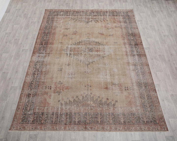 Multicolor Turkish Oushak Rug 8' 6" x 11' 2" Hand-Knotted | No. VR82687