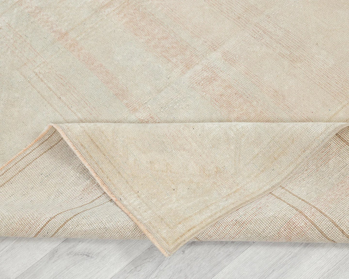 Beige Turkish Oushak Rug 7' 9" x 5' Hand-Knotted | No. VR82764