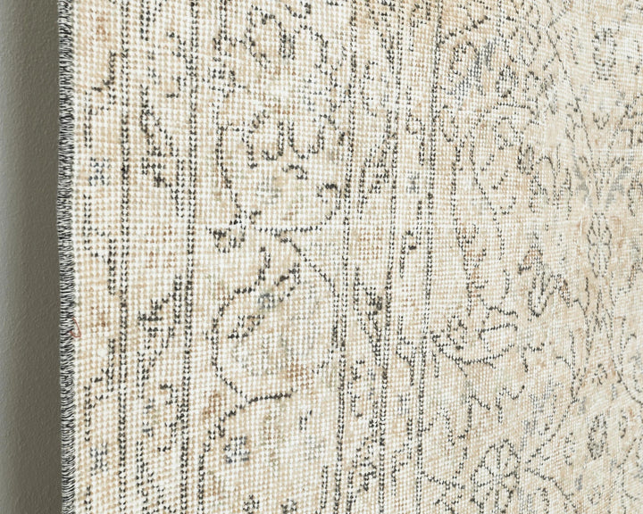 Multicolor Turkish Oushak Rug 6' 5" x 10' Hand-Knotted close-up