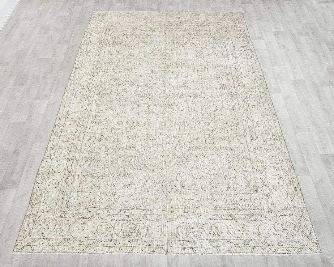 Multicolor Turkish Oushak Rug 6' 5" x 10' Hand-Knotted reverse