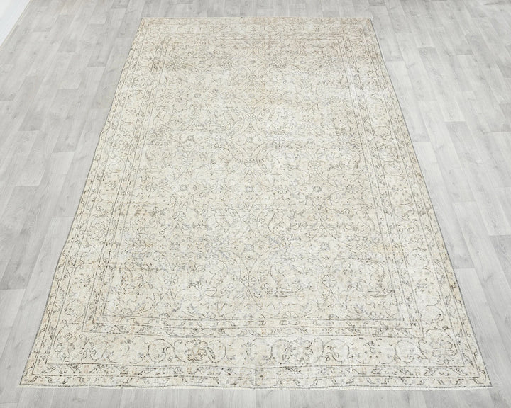 Multicolor Turkish Oushak Rug 6' 5" x 10' Hand-Knotted reverse