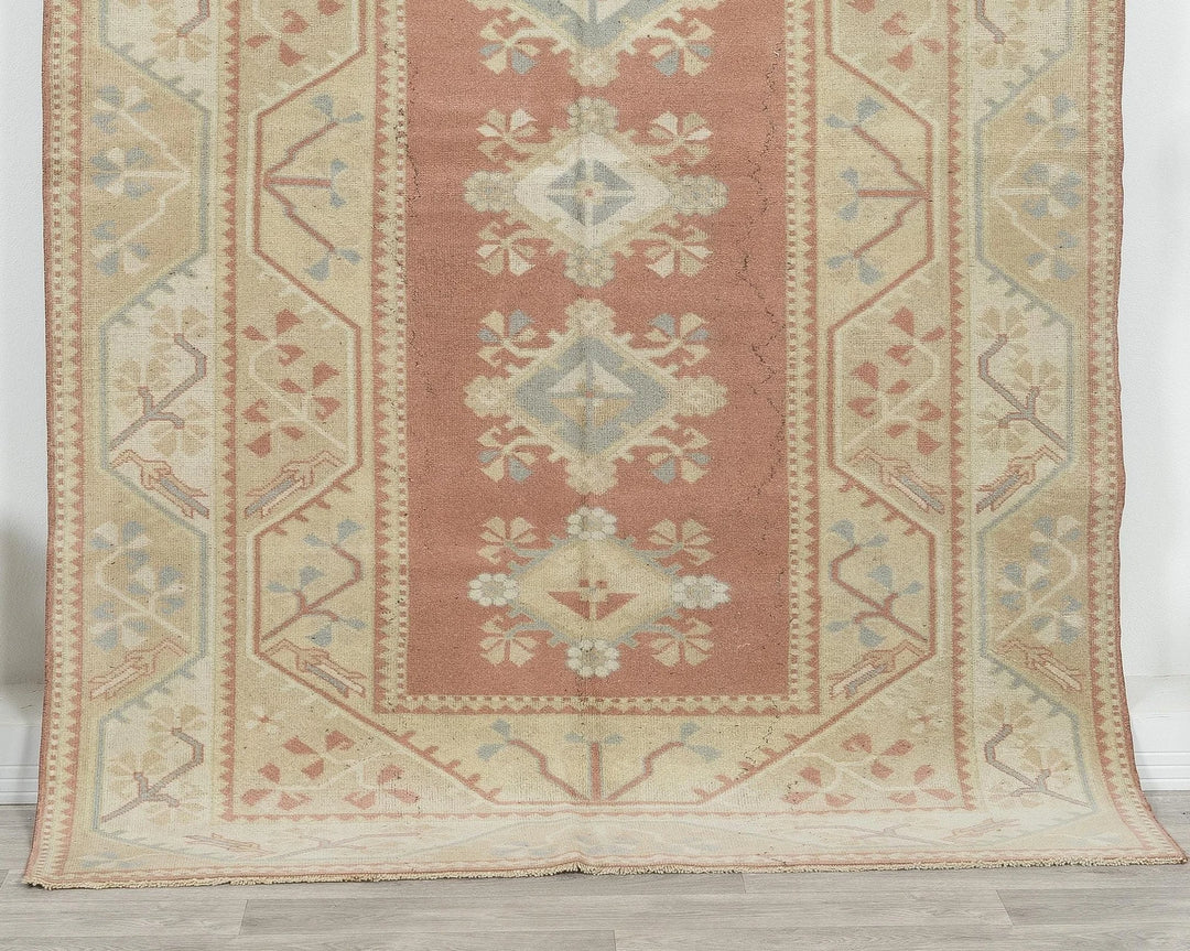 Multicolor Turkish Oushak Rug 5' 3" x 7' 7" Hand-Knotted | No. VR82788