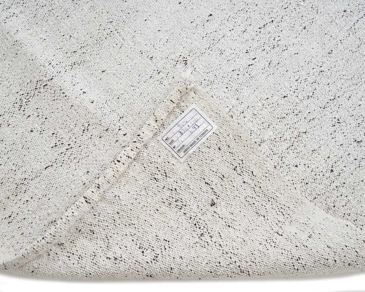 White Turkish Kilim Rug 6'11" x 10'10" Flat-Weave | No. VR82820