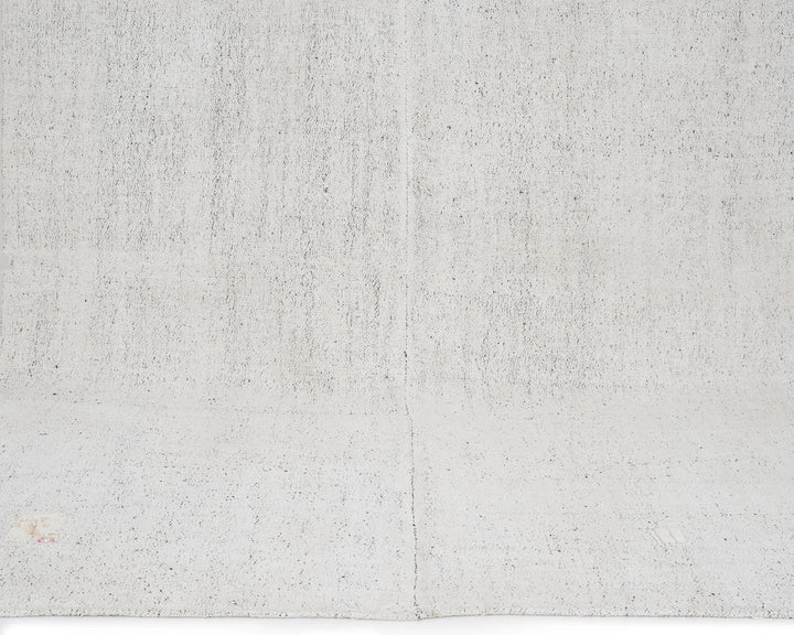 White Turkish Kilim Rug 6'11" x 10'10" Flat-Weave | No. VR82820
