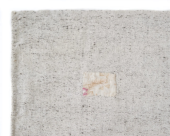 White Turkish Kilim Rug 6'11" x 10'10" Flat-Weave | No. VR82820