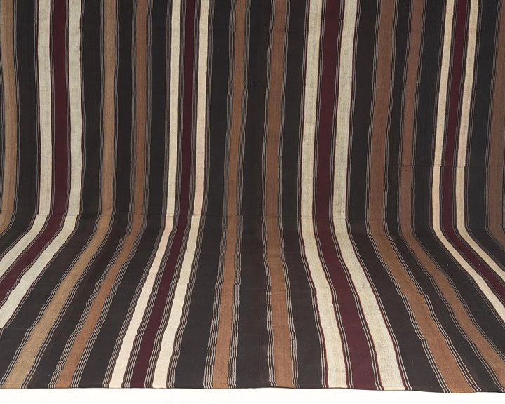 Brown Turkish Kilim Rug 9' 2" x 12' 10" Flat-Weave | No. VR82848