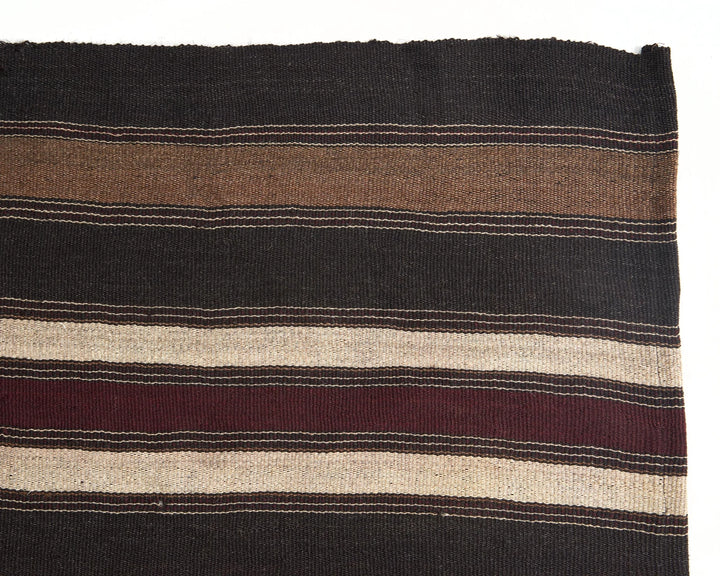 Brown Turkish Kilim Rug 9' 2" x 12' 10" Flat-Weave | No. VR82848