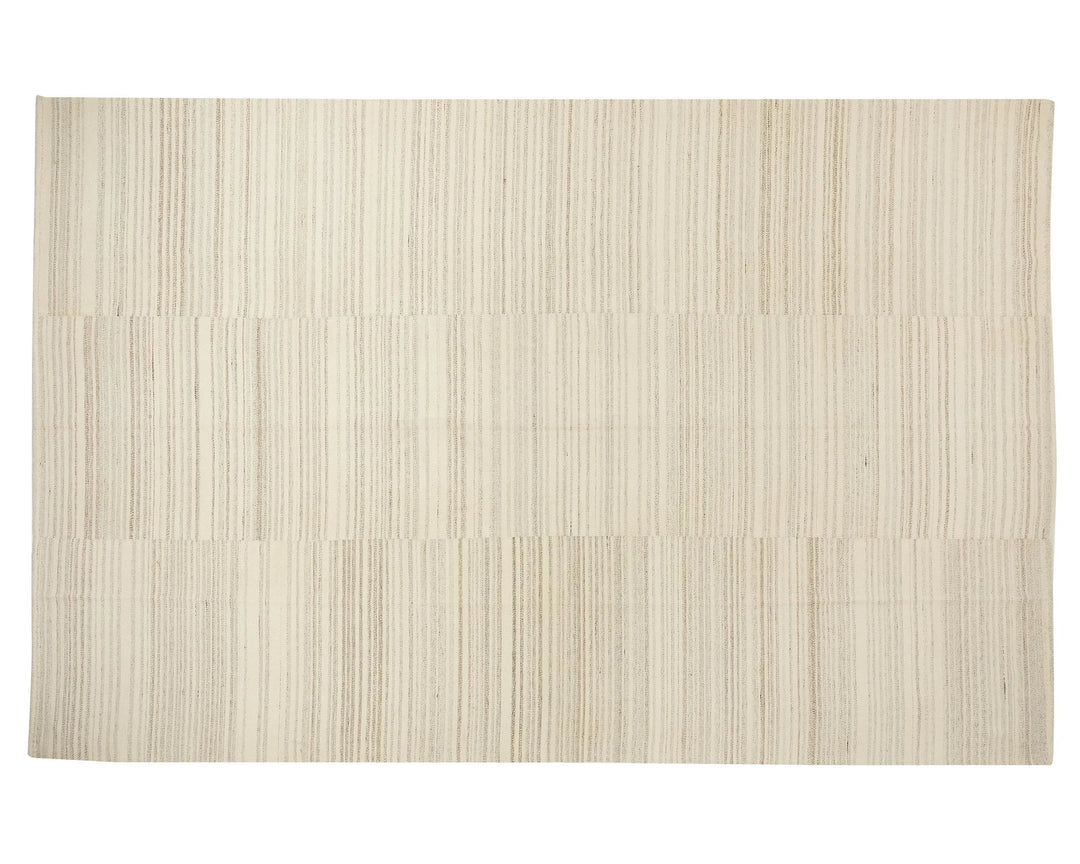 Beige Turkish Kilim Rug 9' 6" x 12' 10" Flat-Weave | No. VR82913