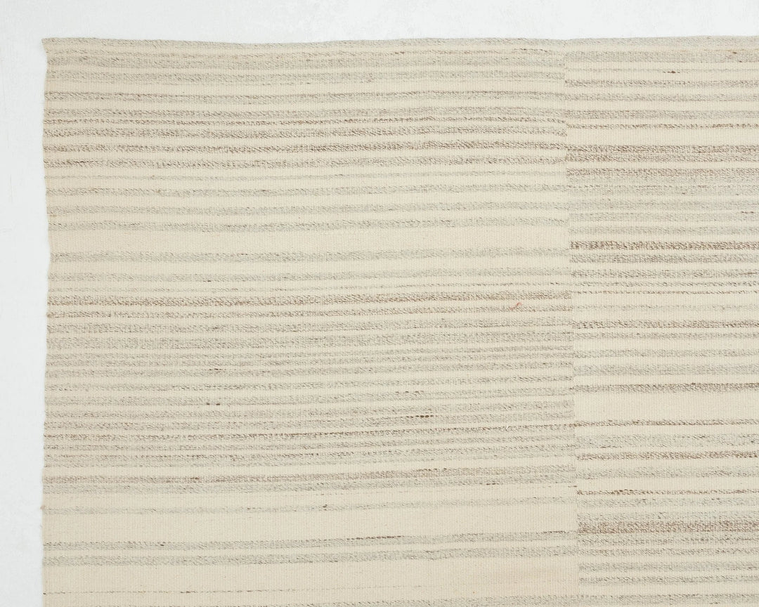 Beige Turkish Kilim Rug 9' 6" x 12' 10" Flat-Weave | No. VR82913