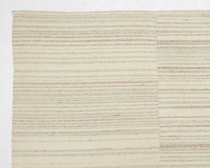 Beige Turkish Kilim Rug 9' 6" x 12' 10" Flat-Weave | No. VR82913