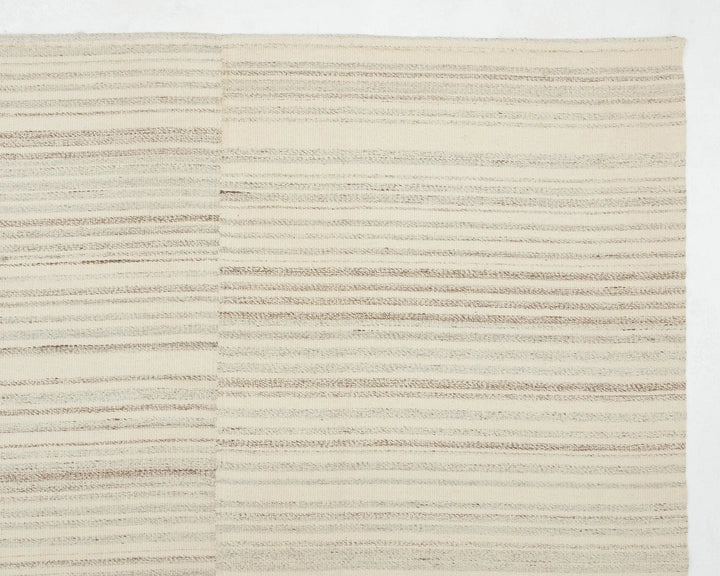 Beige Turkish Kilim Rug 9' 6" x 12' 10" Flat-Weave | No. VR82913