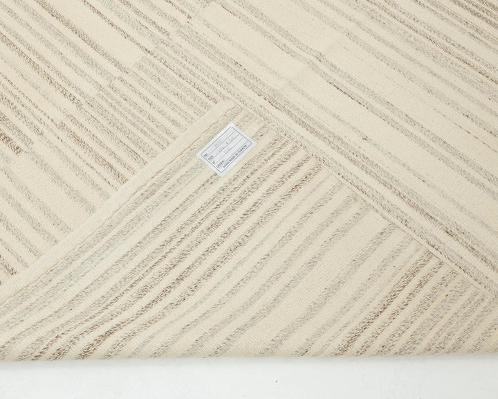 Beige Turkish Kilim Rug 9' 6" x 12' 10" Flat-Weave | No. VR82913