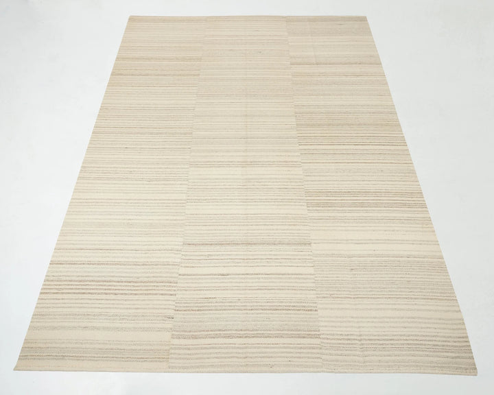 Beige Turkish Kilim Rug 9' 6" x 12' 10" Flat-Weave | No. VR82913