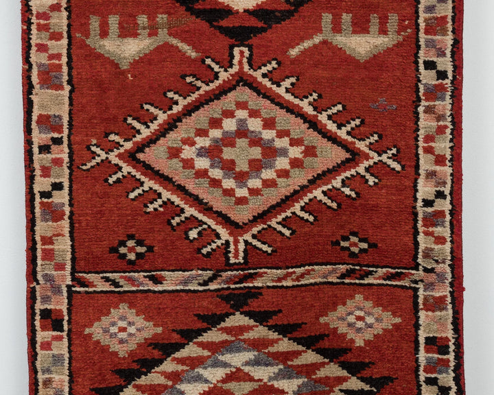 Multicolor Turkish Oushak Rug 11' 10" x 2' 7" Hand-Knotted | No. VR82923