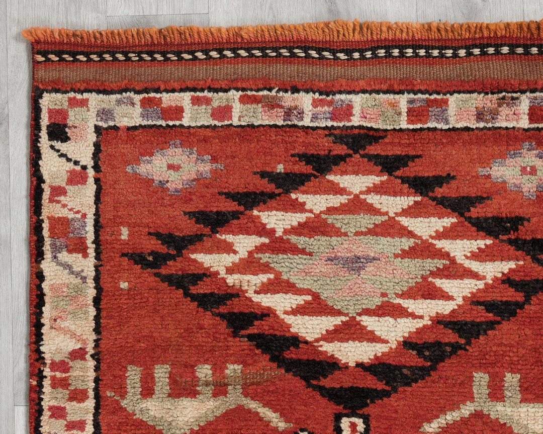 Multicolor Turkish Oushak Rug 11' 10" x 2' 7" Hand-Knotted | No. VR82923