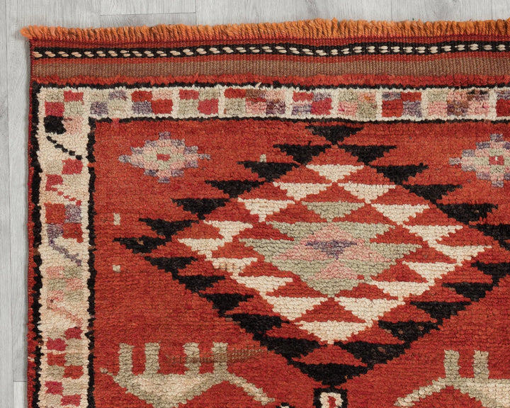 Multicolor Turkish Oushak Rug 11' 10" x 2' 7" Hand-Knotted | No. VR82923