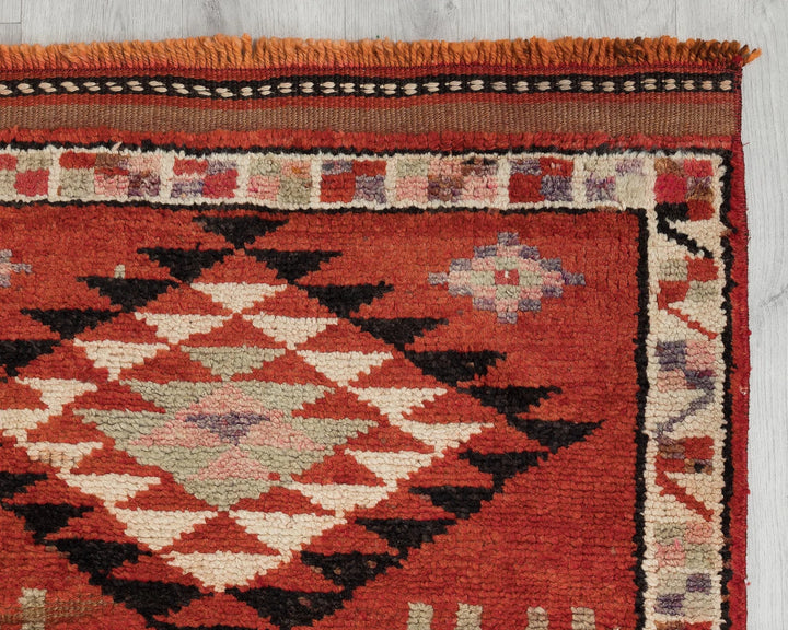 Multicolor Turkish Oushak Rug 11' 10" x 2' 7" Hand-Knotted | No. VR82923