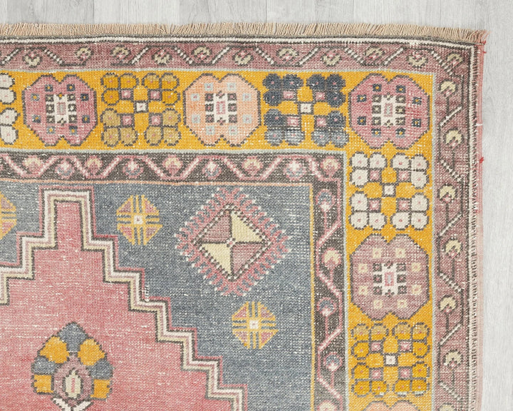 Multicolor Turkish Oushak Rug 4' 1" x 7' 6" Hand-Knotted | No. VR82949