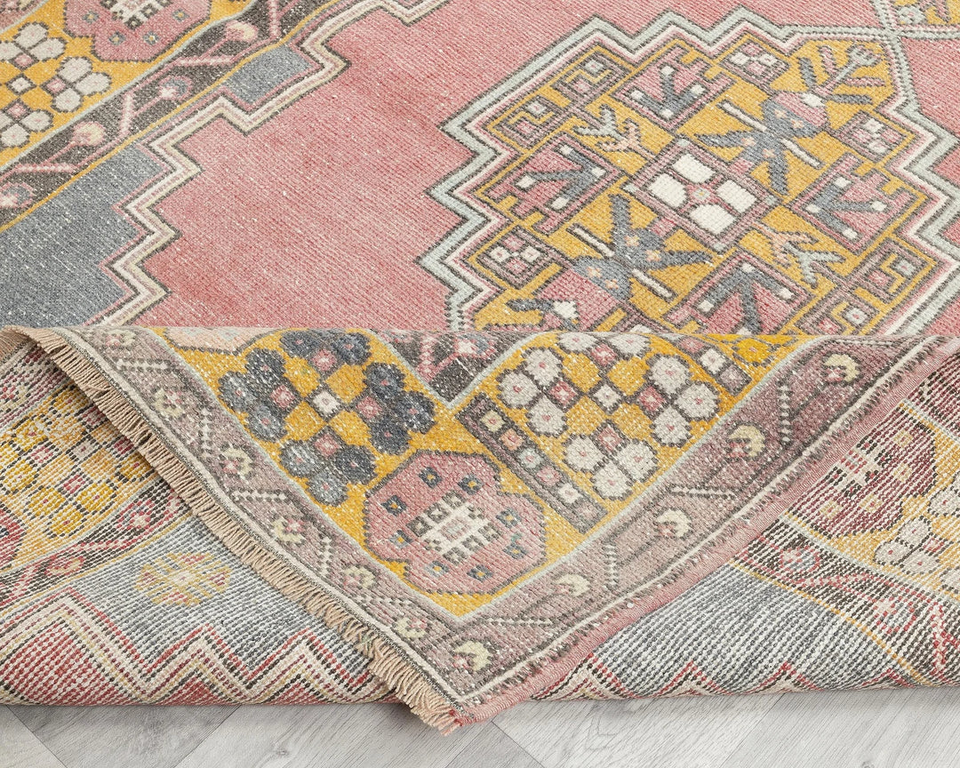 Multicolor Turkish Oushak Rug 4' 1" x 7' 6" Hand-Knotted | No. VR82949