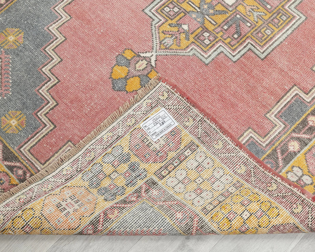 Multicolor Turkish Oushak Rug 4' 1" x 7' 6" Hand-Knotted | No. VR82949