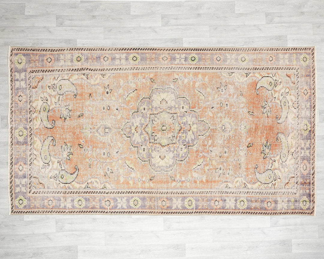 Multicolor Turkish Oushak Rug 5' 5" x 9' 5" Hand-Knotted | No. VR83021