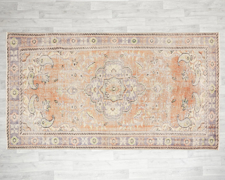 Multicolor Turkish Oushak Rug 5' 5" x 9' 5" Hand-Knotted | No. VR83021