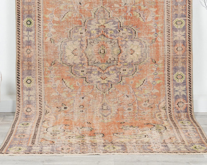 Multicolor Turkish Oushak Rug 5' 5" x 9' 5" Hand-Knotted | No. VR83021