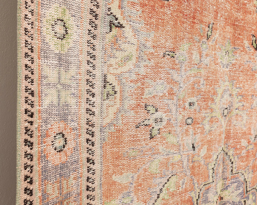 Multicolor Turkish Oushak Rug 5' 5" x 9' 5" Hand-Knotted | No. VR83021