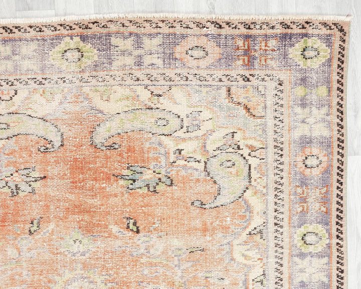 Multicolor Turkish Oushak Rug 5' 5" x 9' 5" Hand-Knotted | No. VR83021