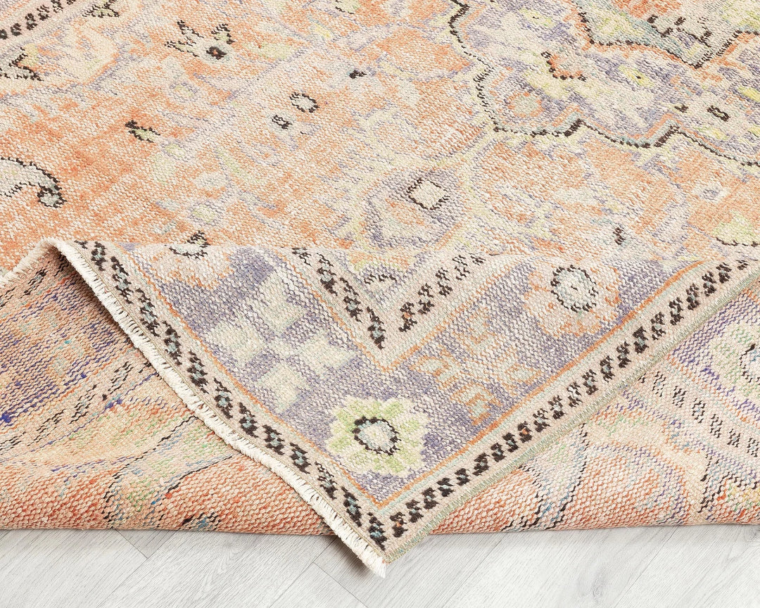Multicolor Turkish Oushak Rug 5' 5" x 9' 5" Hand-Knotted | No. VR83021