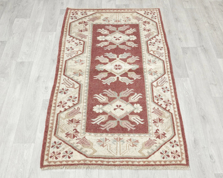 Multicolor Turkish Oushak Rug 2'10" x 4'10" Hand-Knotted | No. VR83089