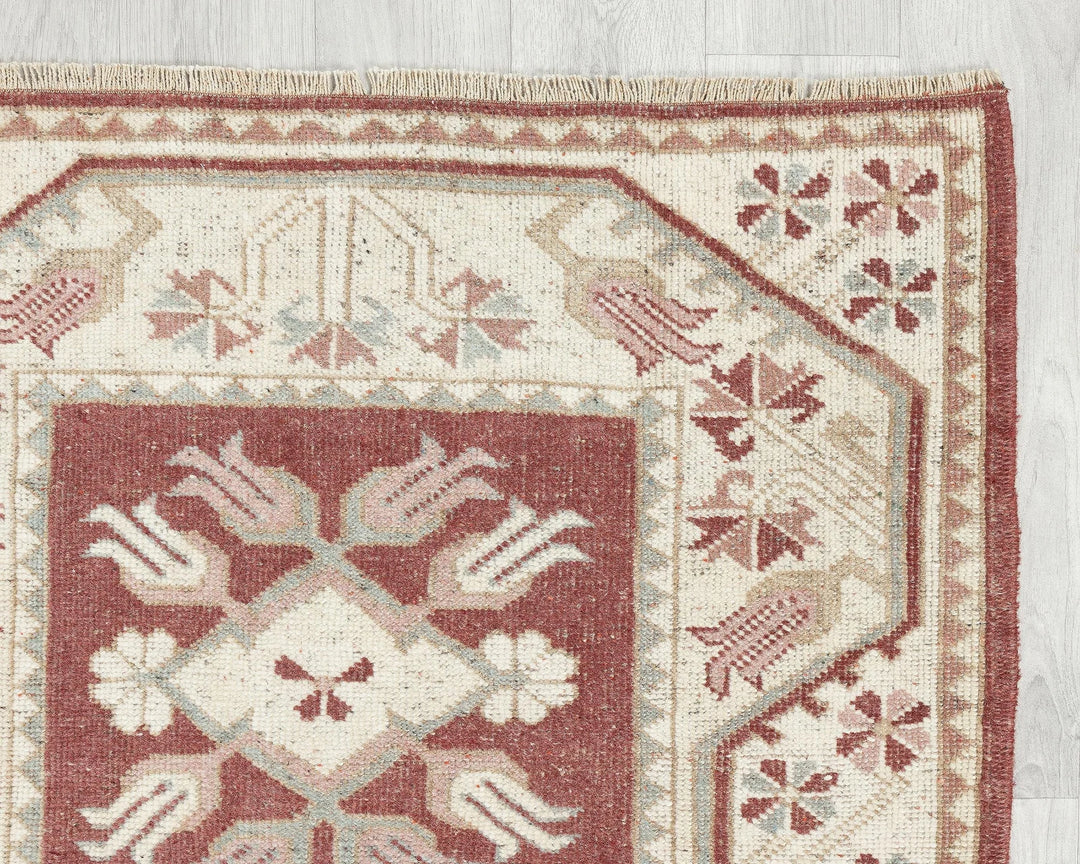 Multicolor Turkish Oushak Rug 2'10" x 4'10" Hand-Knotted | No. VR83089