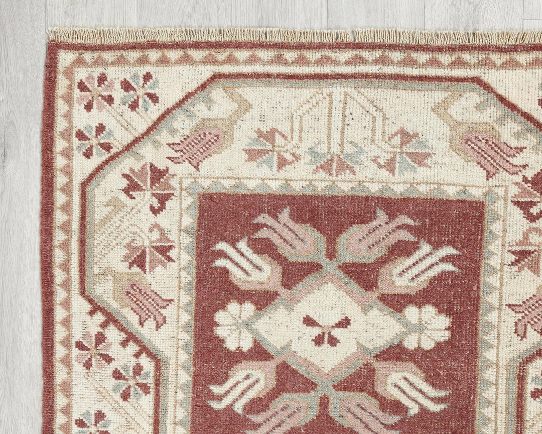 Multicolor Turkish Oushak Rug 2'10" x 4'10" Hand-Knotted | No. VR83089
