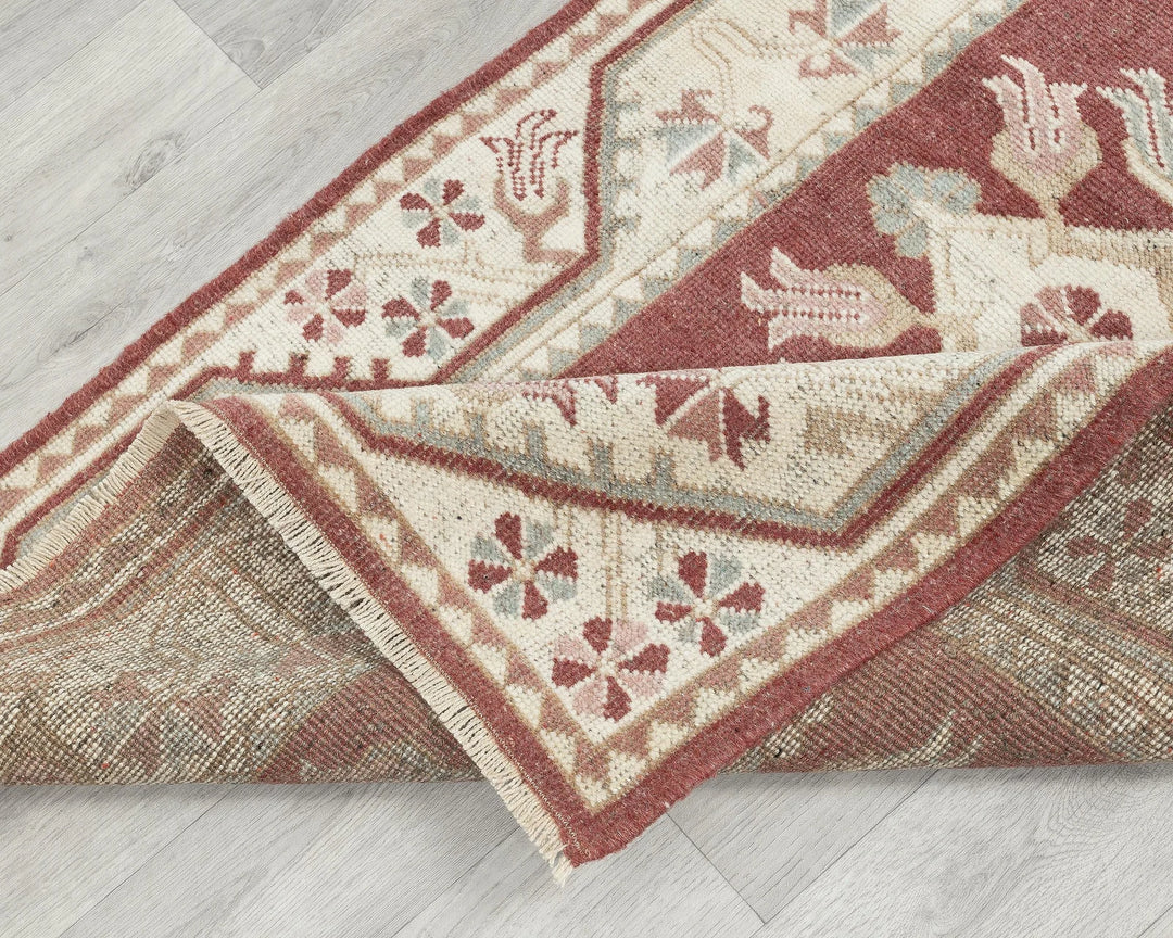 Multicolor Turkish Oushak Rug 2'10" x 4'10" Hand-Knotted | No. VR83089