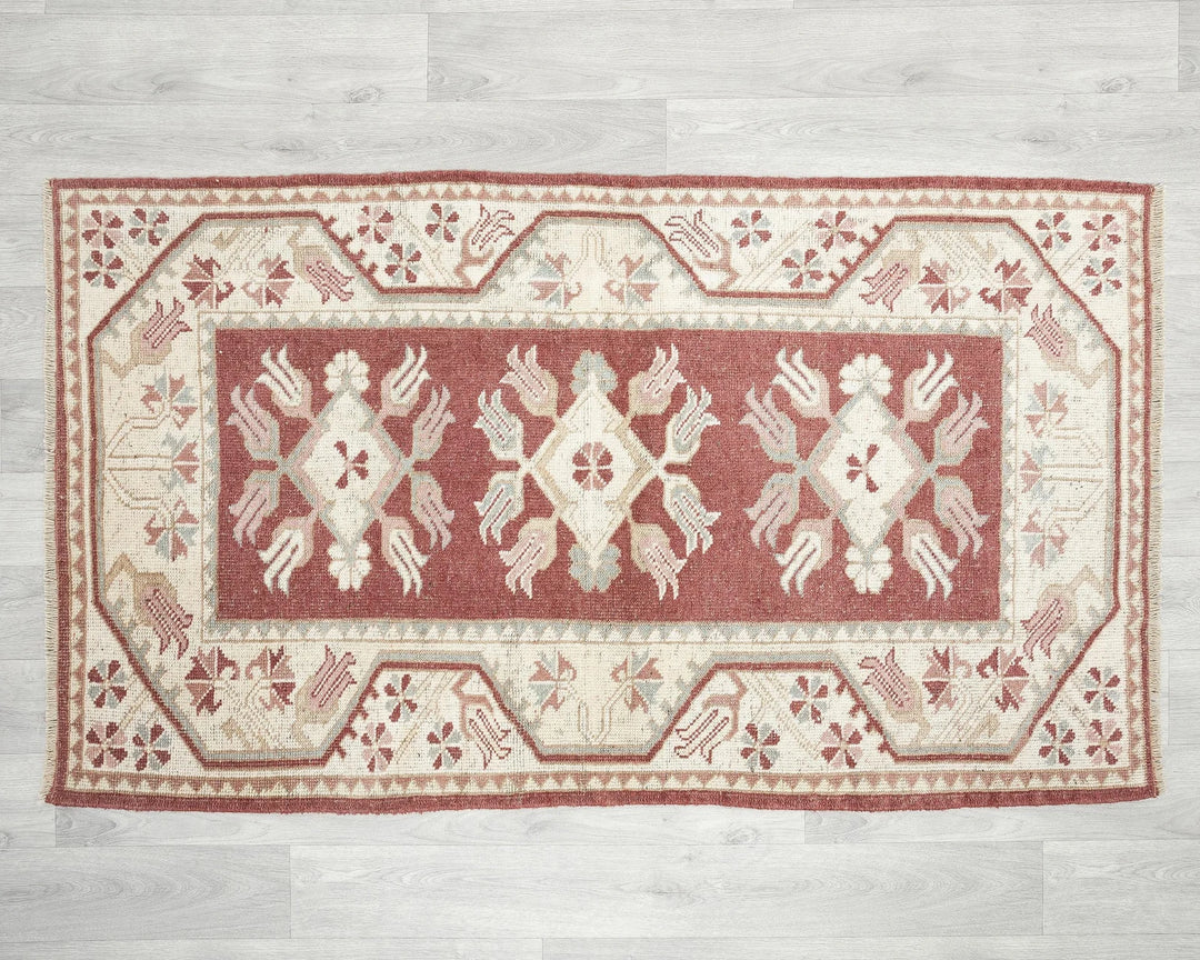 Multicolor Turkish Oushak Rug 2'10" x 4'10" Hand-Knotted | No. VR83089
