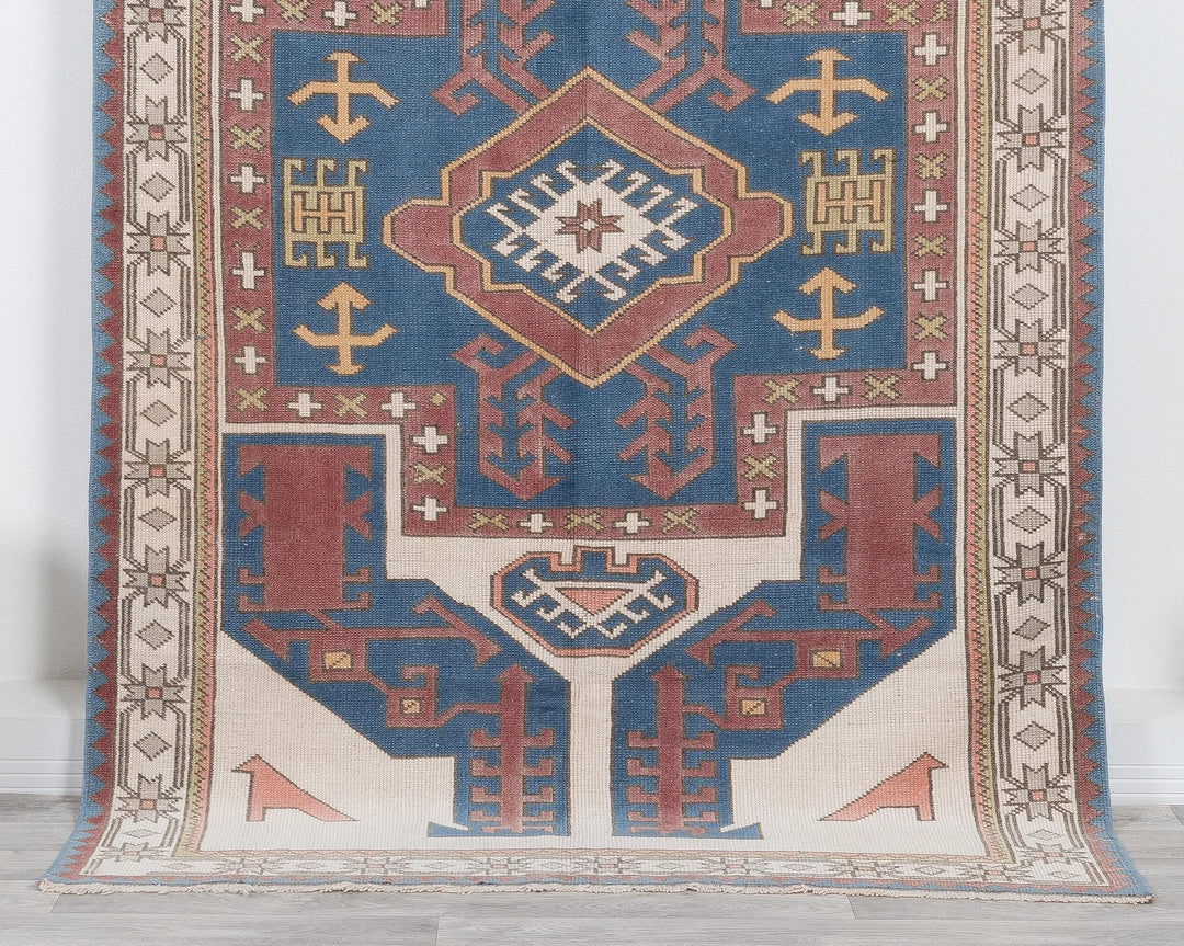Multicolor Turkish Oushak Rug 4' 8" x 7' 7" Hand-Knotted | No. VR83149