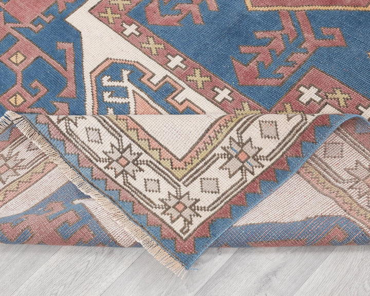 Multicolor Turkish Oushak Rug 4' 8" x 7' 7" Hand-Knotted | No. VR83149
