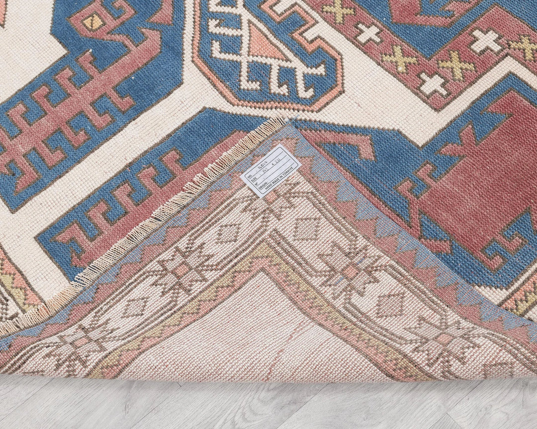 Multicolor Turkish Oushak Rug 4' 8" x 7' 7" Hand-Knotted | No. VR83149