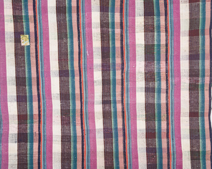 Multicolor Turkish Kilim Rug 6' 9" x 7' 3" Flat-Weave | No. VR83308