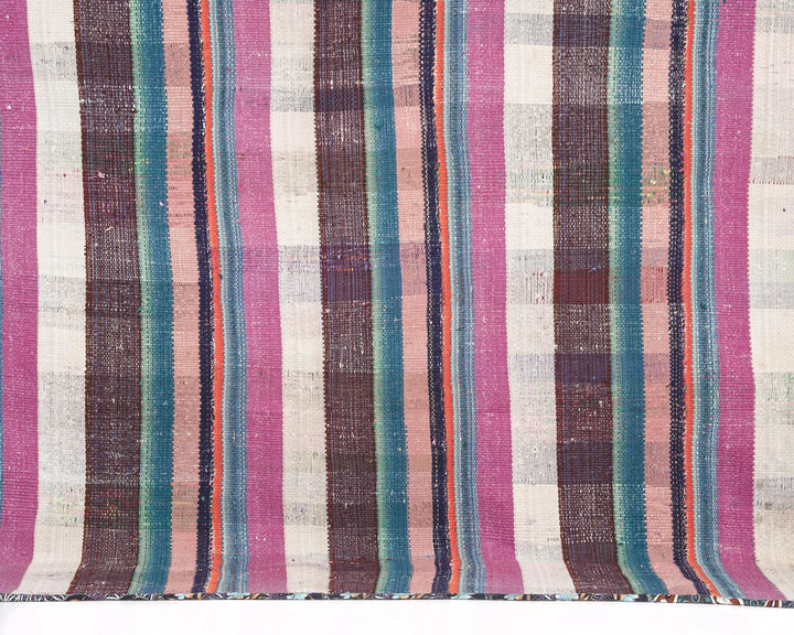 Multicolor Turkish Kilim Rug 6' 9" x 7' 3" Flat-Weave | No. VR83308