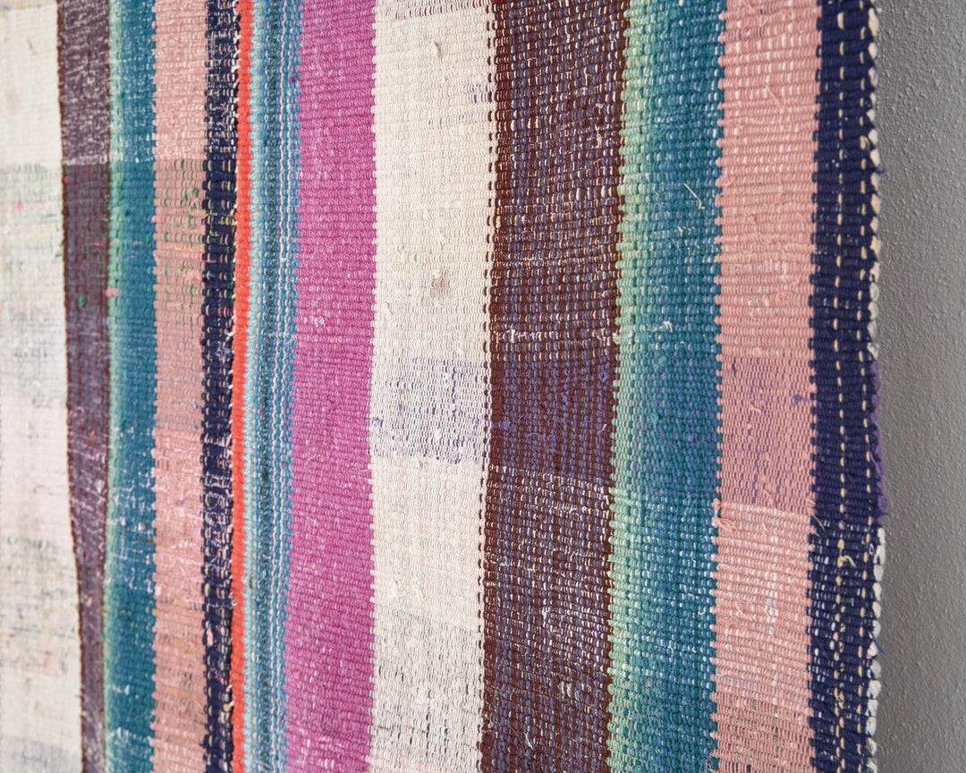 Multicolor Turkish Kilim Rug 6' 9" x 7' 3" Flat-Weave | No. VR83308