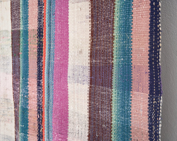 Multicolor Turkish Kilim Rug 6' 9" x 7' 3" Flat-Weave | No. VR83308