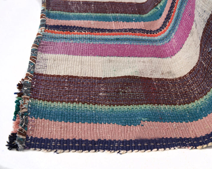 Multicolor Turkish Kilim Rug 6' 9" x 7' 3" Flat-Weave | No. VR83308