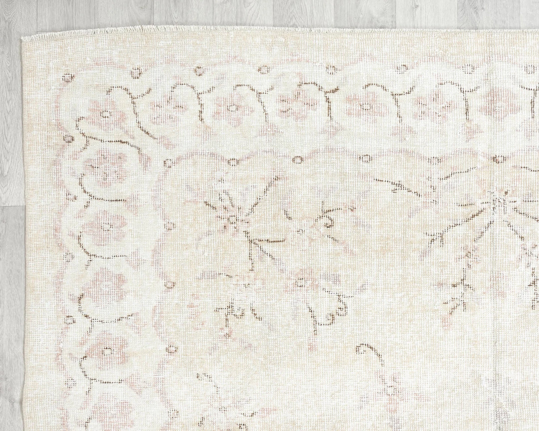 Multicolor Turkish Oushak Rug 6'7" x 9'10" Hand-Knotted | No. VR83313