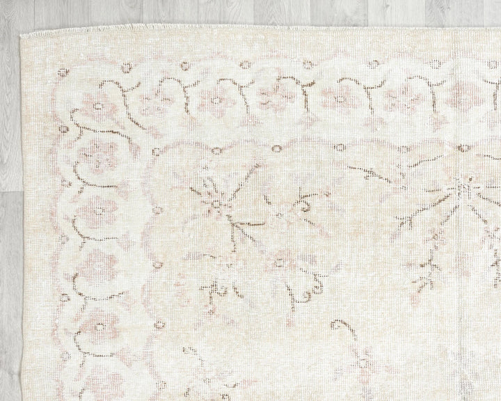 Multicolor Turkish Oushak Rug 6'7" x 9'10" Hand-Knotted | No. VR83313